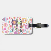 Cute cup cake en theepot bagagelabel (Achterkant horizontaal)