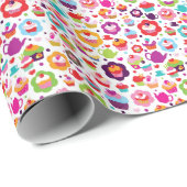 Cute cup cake en theepot cadeaupapier (Rol Hoek)