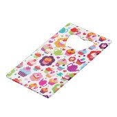 Cute cup cake en theepot creditkaart flessenopener (Achterkant Gekanteld)