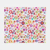 Cute cup cake en theepot fleece deken (Voorkant (Horizontaal))