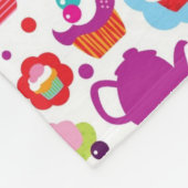 Cute cup cake en theepot fleece deken (Hoek)