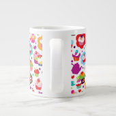Cute cup cake en theepot grote koffiekop (Achterkant)