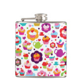 Cute cup cake en theepot heupfles (Voorkant)