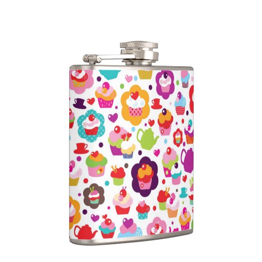 Cute cup cake en theepot heupfles (Rechts)