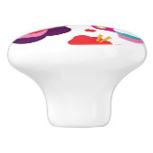 Cute cup cake en theepot keramische knop (Zijkant)