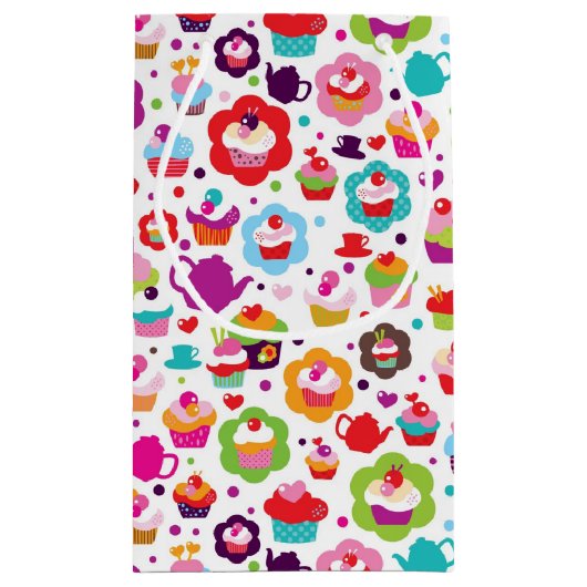 Cute cup cake en theepot klein cadeauzakje (Achterkant)