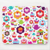 Cute cup cake en theepot muismat (Voorkant)