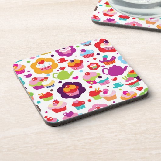 Cute cup cake en theepot onderzetter (Linkerzijde)