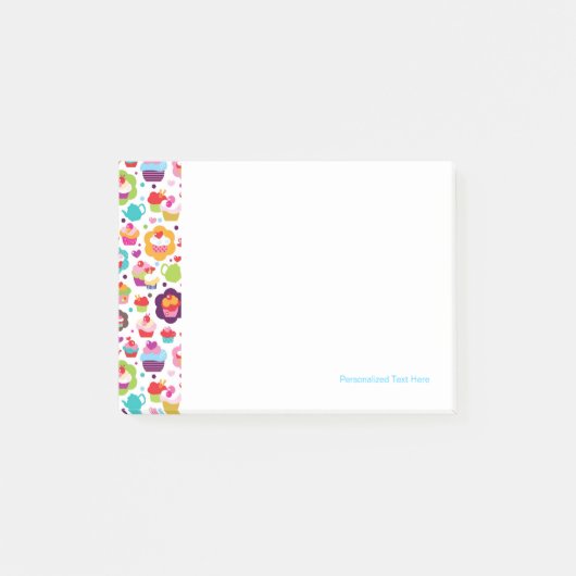 Cute cup cake en theepot post-it® notes (Voorkant)