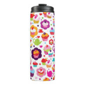 Cute cup cake en theepot thermosbeker (Voorkant)