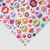 Cute cup cake en theepot tissuepapier (Detail)