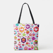 Cute cup cake en theepot tote bag (Achterkant)