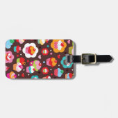 Cute Cup Cake Pattern Bagagelabel (Voorkant horizontaal)