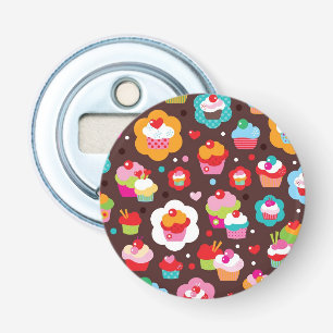 Cute Cup Cake Pattern Button Flesopener