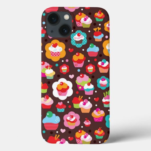 Cute Cup Cake Pattern Case-Mate iPhone Case (Achterkant)