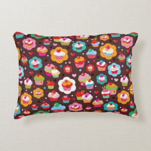 Cute Cup Cake Pattern Decoratief Kussen