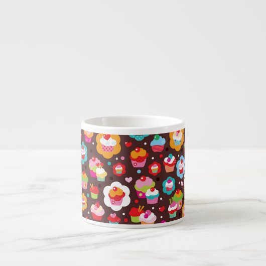 Cute Cup Cake Pattern Espresso Kop (Voorkant)