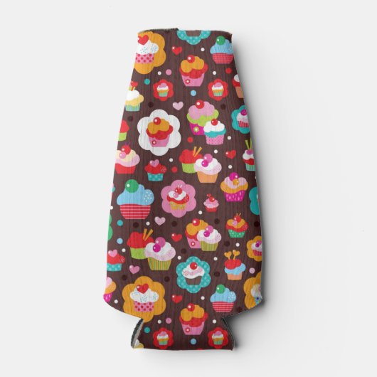 Cute Cup Cake Pattern Flesjeskoeler (Voorkant)