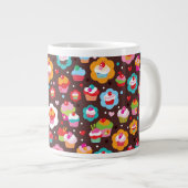 Cute Cup Cake Pattern Grote Koffiekop (Voorkant rechts)