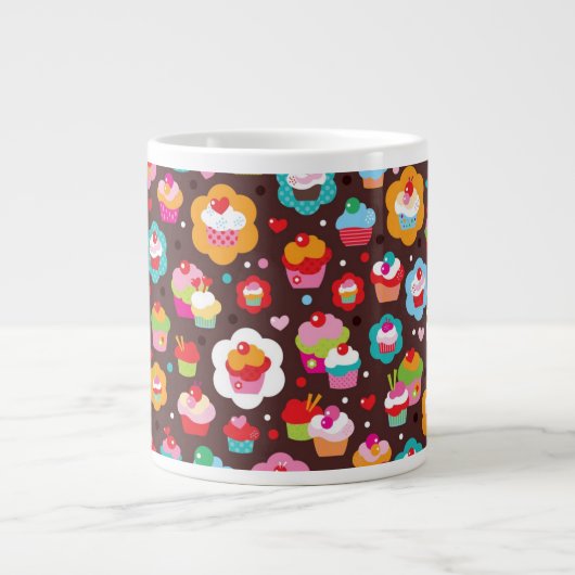 Cute Cup Cake Pattern Grote Koffiekop (Voorkant)