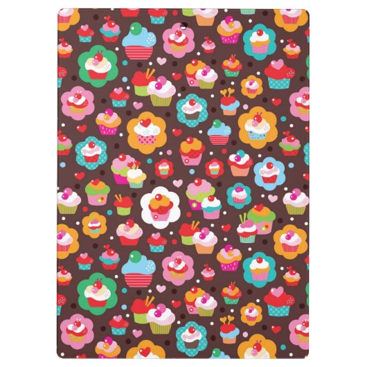 Cute Cup Cake Pattern Klembord (Achterkant)