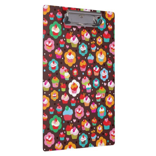 Cute Cup Cake Pattern Klembord (Rechts)