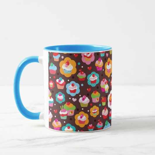 Cute Cup Cake Pattern Mok (Links)