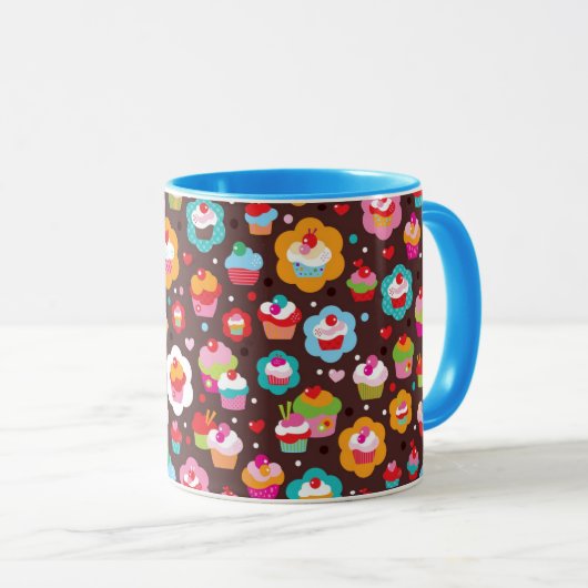 Cute Cup Cake Pattern Mok (Voorkant rechts)
