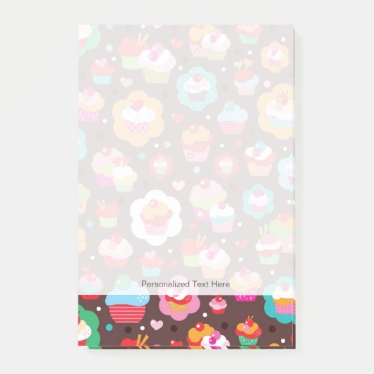 Cute Cup Cake Pattern Post-it® Notes (Voorkant)