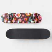Cute Cup Cake Pattern Skateboard (Horizontaal)