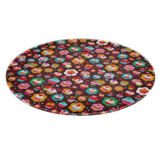 Cute Cup Cake Pattern Snijplank (Hoek)