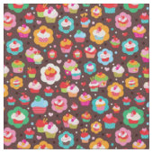 Cute Cup Cake Pattern Stof (Close Up)