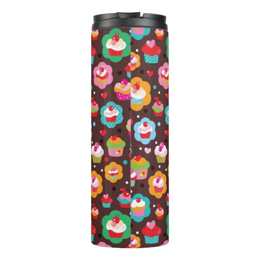 Cute Cup Cake Pattern Thermosbeker (Achterkant)