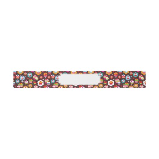 Cute Cup Cake Pattern Uitnodigingen Wikkel (Vlak)