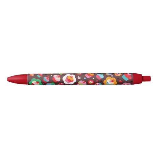 Cute Cup Cake Pattern Zwarte Inkt Pen (Voorkant)