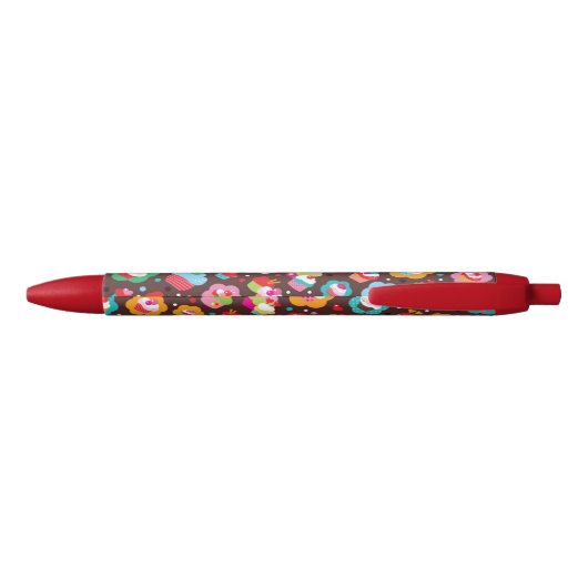 Cute Cup Cake Pattern Zwarte Inkt Pen (Achterkant)