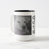 Cute cup/mok. tweekleurige koffiemok (Voorkant links)