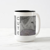 Cute cup/mok. tweekleurige koffiemok (Voorkant rechts)