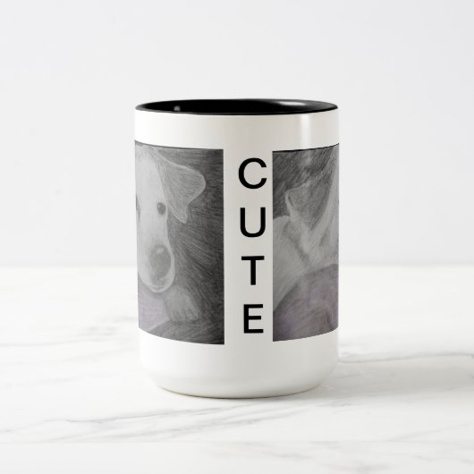 Cute cup/mok. tweekleurige koffiemok (Center)