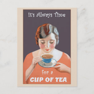 Cute  Cup Poster Tea Briefkaart