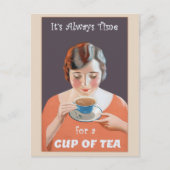Cute  Cup Poster Tea Briefkaart (Voorkant)