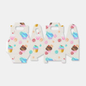 Cute Cupcake and Candy Pattern for Birthday Party Bedankdoosjes (Uitgevouwen)