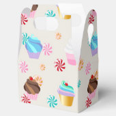 Cute Cupcake and Candy Pattern for Birthday Party Bedankdoosjes (Geopend)