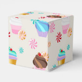 Cute Cupcake and Candy Pattern for Birthday Party Bedankdoosjes (Achterkant)
