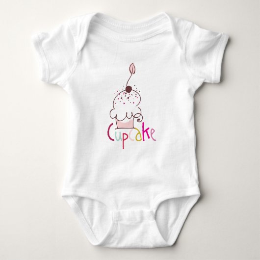 Cute Cupcake Baby Bodysuit (Voorkant)