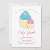 Cute Cupcake Baby Sprinkle Shower Kaart (Voorkant)