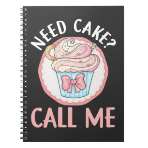 Cute Cupcake Baker Humor bakkerij Pastry Chef Notitieboek