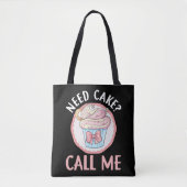 Cute Cupcake Baker Humor bakkerij Pastry Chef Tote Bag (Voorkant)