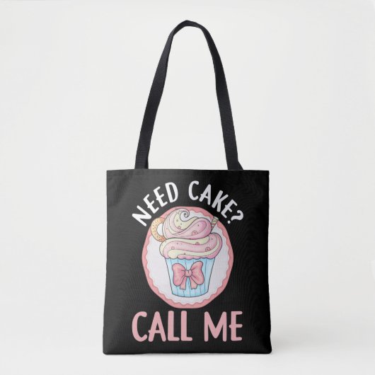 Cute Cupcake Baker Humor bakkerij Pastry Chef Tote Bag (Voorkant)