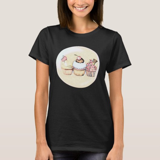 Cute  Cupcake  Bakery Cake  Baking T-shirt (Voorkant)